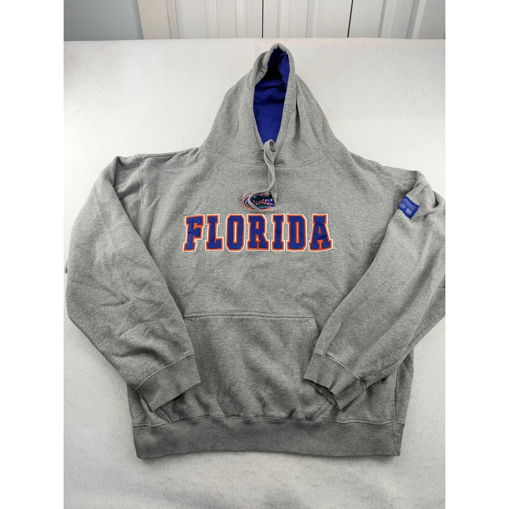 Colosseum Athletics Florida Gators Hoodie Gray Embroidered XXL 92 Patch